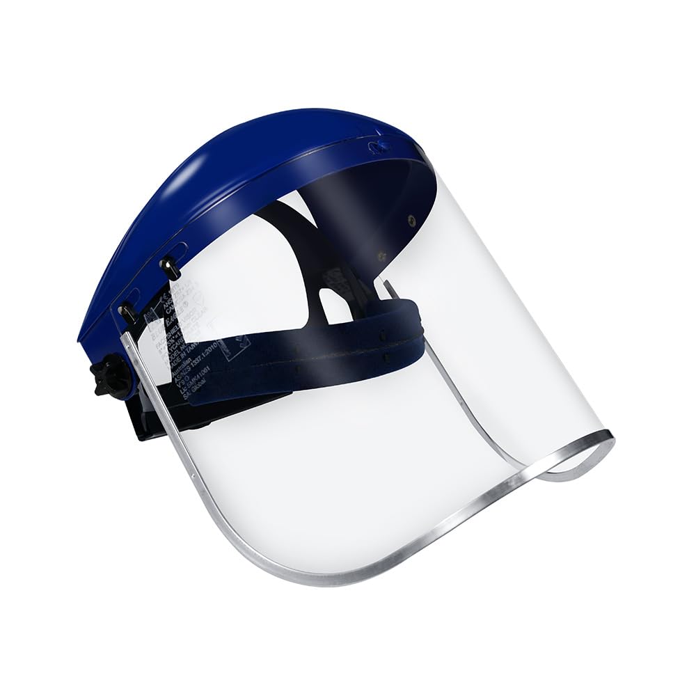 Blue Eagle Full Face Safety Shield – Impact Resistant Polycarbonate Face Shield with Ratchet Headgear, ANSI Z87.1 Certified Protective Visor by Garden Grove Mover
