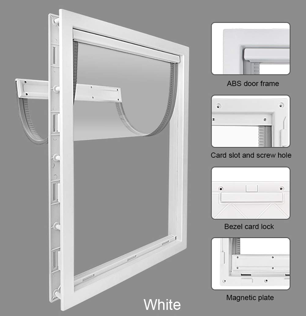 Large Dog Door with Magnetic Transparent Flap – Heavy Duty Pet Door for Interior & Exterior Doors with Snap-In Locking Panel by Garden Grove Mover