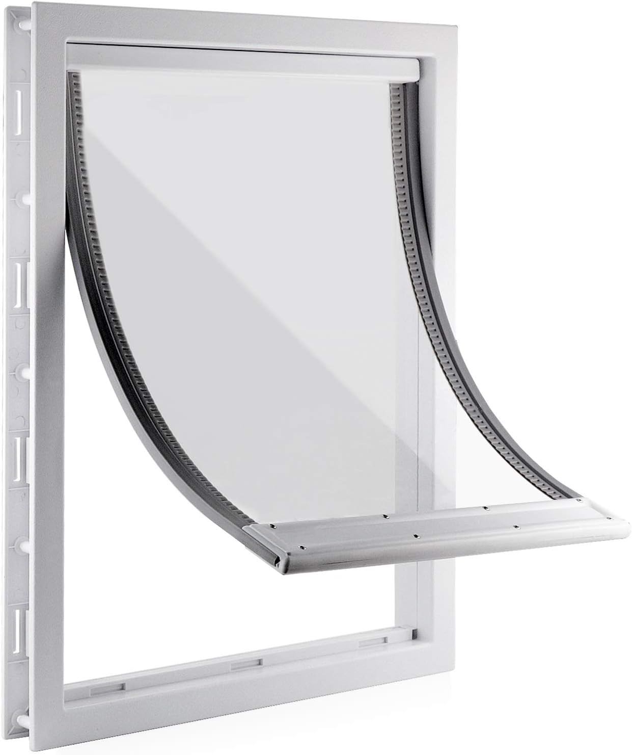 Large Dog Door with Magnetic Transparent Flap – Heavy Duty Pet Door for Interior & Exterior Doors with Snap-In Locking Panel by Garden Grove Mover