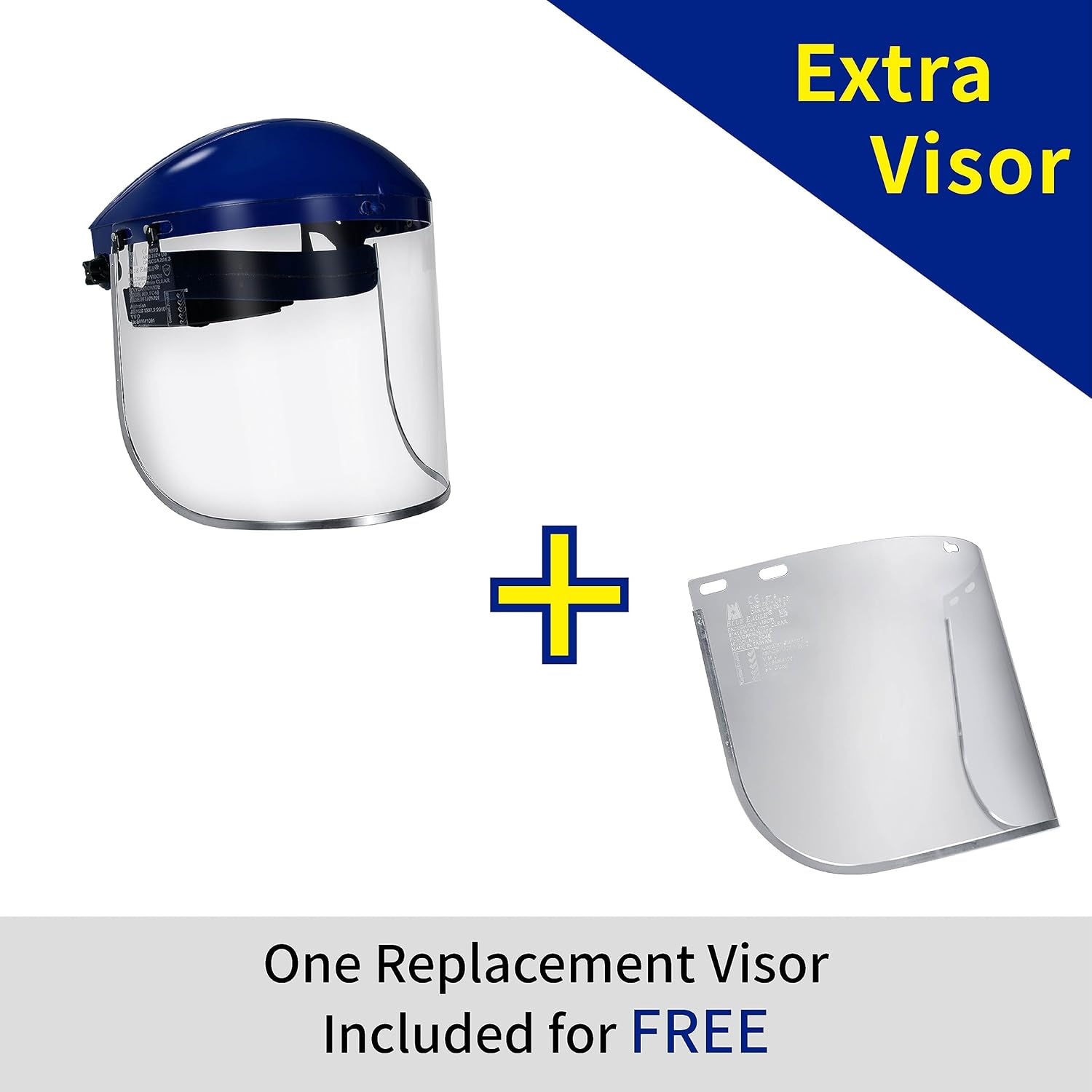 Blue Eagle Full Face Safety Shield – Impact Resistant Polycarbonate Face Shield with Ratchet Headgear, ANSI Z87.1 Certified Protective Visor by Garden Grove Mover